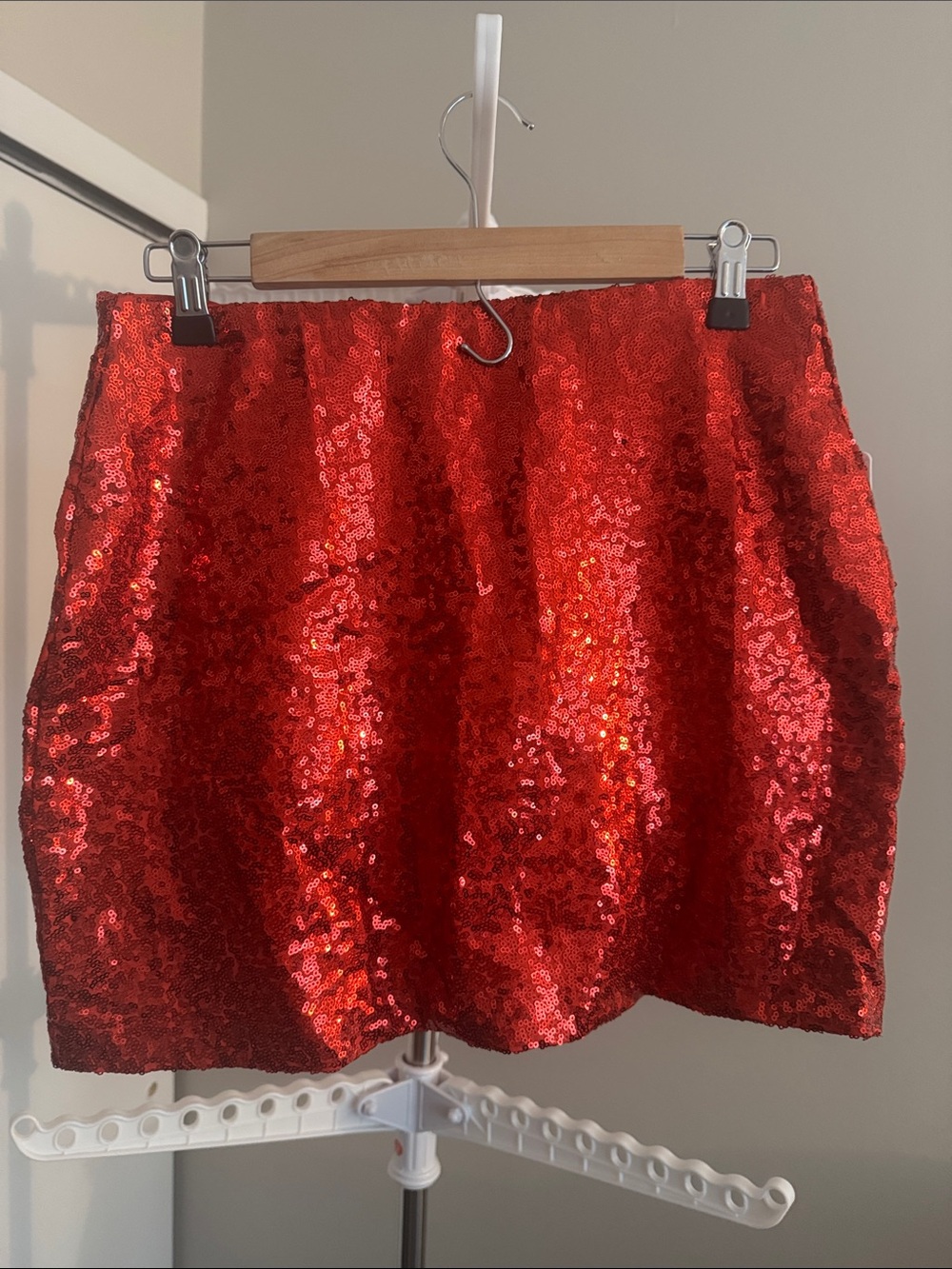 Tipsy Elves Red Sequin Mini Skirt